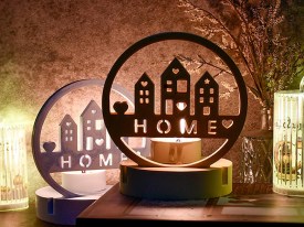 Molde silicona porta vela HOME